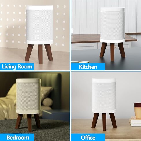 حامل مكتب مكبر صوت خشبي لـ Sonos One، One SL، حامل مكبر صوت Play 1 لسطح المكتب مع وسادة مضادة للانزلاق لمكبرات صوت Sonos، أسود in Saudi Arabia