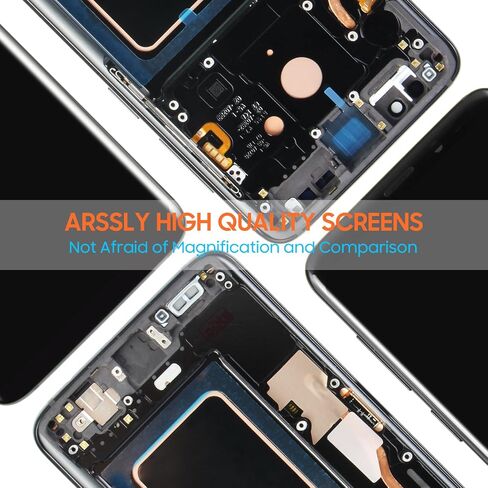 استبدال شاشة AMOLED لهاتف Samsung Galaxy S9 Plus LCD Dispaly لهاتف Samsung S9+ G965U G965A G965W 6.2 بوصة محول رقمي لشاشة اللمس الزجاجية أجزاء إصلاح مجموعة الاستشعار مع الإطار (أسود) in Saudi Arabia