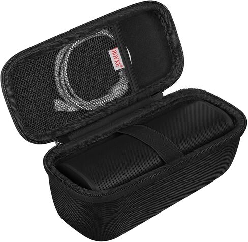 BOVKE Carrying Case Compatible with Sonos Roam 2 Portable Waterproof Bluetooth Wireless Speaker, Roam 2 Bluetooth Speaker Holder with Mesh Pocket for Charging Cables Accessories, Black+Black in Kuwait