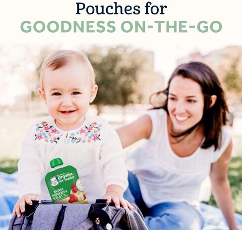 Gerber Organic Baby Food WonderFoods Banana Strawberry Beet & Oatmeal, 3.5 Oz Pouch in Saudi Arabia