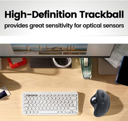 All-New 2024, Trackball 34mm/1.34 Inches Trackball, Replacement Ball for Logitech M575, M570, MX Ergo, ELECOM, Kensington, Perixx, and Other Compatible Trackball Mice, Glossy - Gray in Saudi Arabia