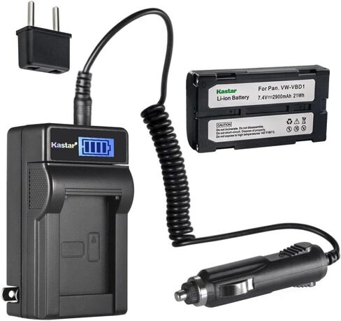 Kastar 1-Pack VM-BPL13 Battery and LCD AC Charger Compatible with Hitachi VM-D Series VM-D865, VM-D865LA, VM-D873LA, VM-D875LA VM-D965, VM-D965LA, VM-D975LA, Hitachi VM-E855LA in Kuwait