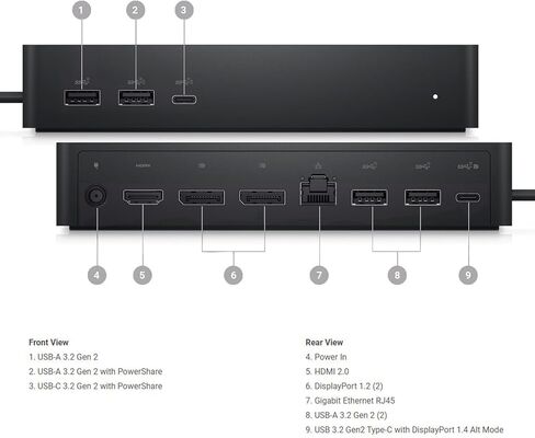 Universal Docking Station UD22, USB C Docking Station Dual Monitor, HDMI, Display Port, 2.6 ft USB-C Cable, and Mousepad Included in Kuwait