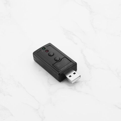 SING F LTD 2 قطعة USB 2.0 Virtual 7.1 قناة محول صوت ستيريو بطاقة صوت خارجية مع منفذ صوت وميكروفون 3.5 مم مناسب لأجهزة الكمبيوتر المحمولة المكتبية مع منفذ USB in Kuwait