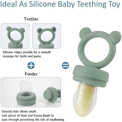 KEERT Baby Breastmilk Popsicle molds with Baby Food Feeder for Teething Relief, Silicone Fruit Feeder Pacifier Food Freezer Tray for Babies Feeding, Teething teether in Saudi Arabia