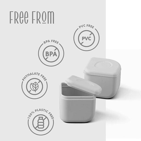 Miniware Silipods - حاويات الوجبات الخفيفة من السيليكون للأطفال - حاويات الوجبات الخفيفة المصنوعة من السيليكون الآمنة للاستخدام في غسالة الأطباق والثلاجة للأطفال الصغار - حاويات طعام الأطفال المصنوعة من السيليكون بدرجة الطعام (4 أونصة) in Saudi Arabia