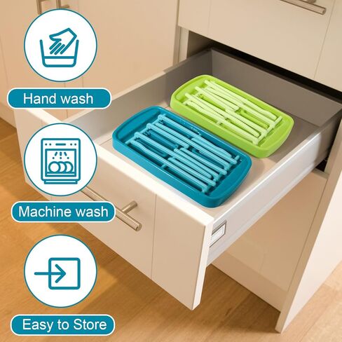 Palksky 2 قطعة من الحقائب البلاستيكية القابلة لإعادة الاستخدام رف تجفيف للأطفال الصغار/أكياس طعام الأطفال، أكياس تخزين أغذية الأطفال القابلة لإعادة الملء وحامل للزبادي/صلصة التفاح/الفاكهة/العصائر/أكياس حليب الثدي in Kuwait