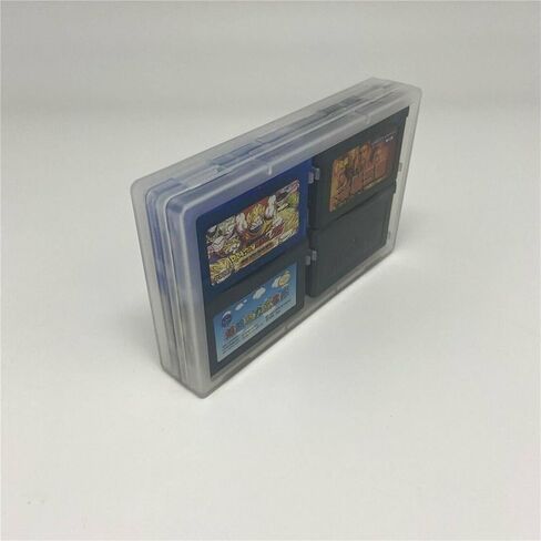 لحقيبة ألعاب GBA، حامل صندوق بطاقات الألعاب 4 في 1 لصندوق تخزين خرطوشة الألعاب الواقية الشفافة GameBoy GBA GBASP (أسود شفاف) in Saudi Arabia