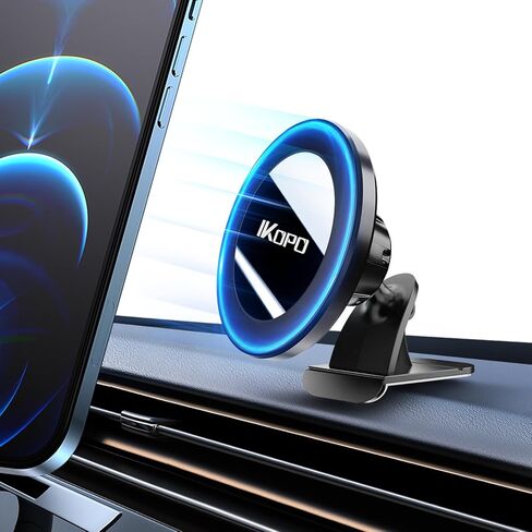 IKOPO for MagSafe Car Mount, Magnetic Cell Phone Holder for Car Dashboard with Strongest VHB Adhesive Suitable for iPhone MagSafe Seriesc, Ring Plate Fit for All Phone Cases and Other Mobile Phones in Kuwait