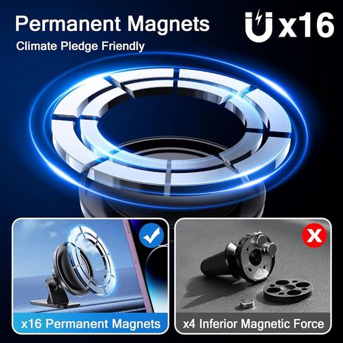 IKOPO for MagSafe Car Mount, Magnetic Cell Phone Holder for Car Dashboard with Strongest VHB Adhesive Suitable for iPhone MagSafe Seriesc, Ring Plate Fit for All Phone Cases and Other Mobile Phones in Kuwait
