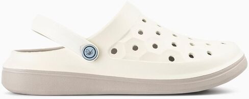 Joybees Womens Varsity Clog, Comfortable Slip-on Water Friendly Athletic Clog, Adults Varsity Clog, Two-Tone Black/White, Women's Size 5 in Saudi Arabia
