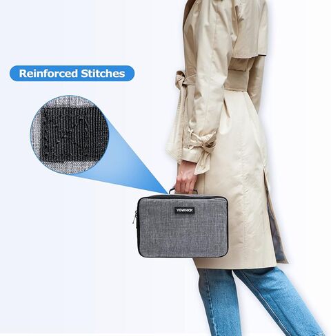 YOWHICK Projector Case, Projector Travel Carrying Bag Compatible with YOWHICK DP01, GDP1, DP03, More Movie Projector - Scratch Resistant & Compartment Dividers, 10.8"x7.7"x3.6" in Kuwait