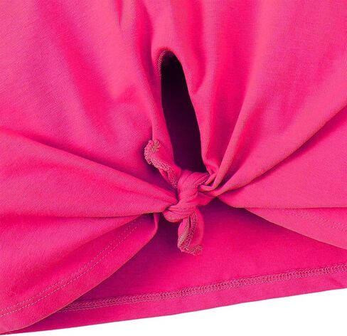 SOBOWO Toddler Girl Summer Clothes Solid Knot Front Short Sleeve T-Shirt Tops Split Flare Pants 2Pcs Baby Bell Bottom Outfits in Saudi Arabia
