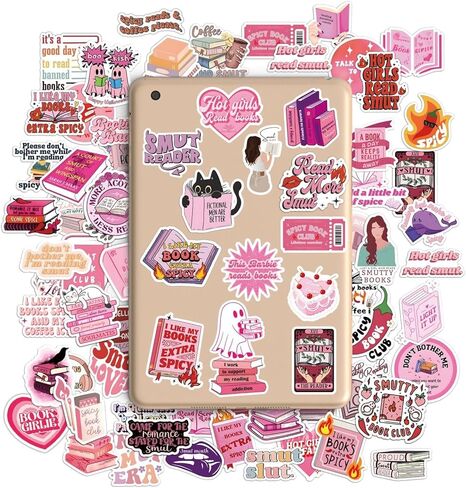 115 PCS Pink Bookish Stickers for Kindle, Booktok, Reading, Book Stickers for Kindle Case, Water Bottles, Laptop, Bookish Gifts for Adult Readers in Kuwait