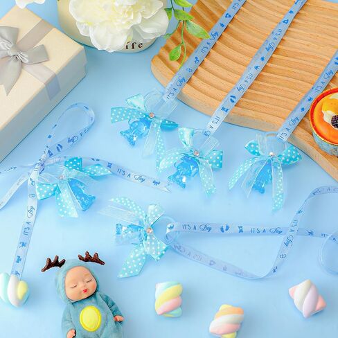 60 Pieces Elephant Baby Shower Pacifiers Necklace Acrylic Baby Pacifiers Party Supplies Pacifiers Charm for Guests Baby Shower Party Table Scatter Favors (Blue) in Saudi Arabia