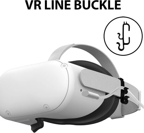 منظم باور بانك للبطارية من Geekria VR متوافق مع ملحقات Meta Quest 3 / Quest 2 / Quest Pro، ومشابك كابل VR Link، وملحقات ألعاب الواقع الافتراضي (أبيض) in Kuwait
