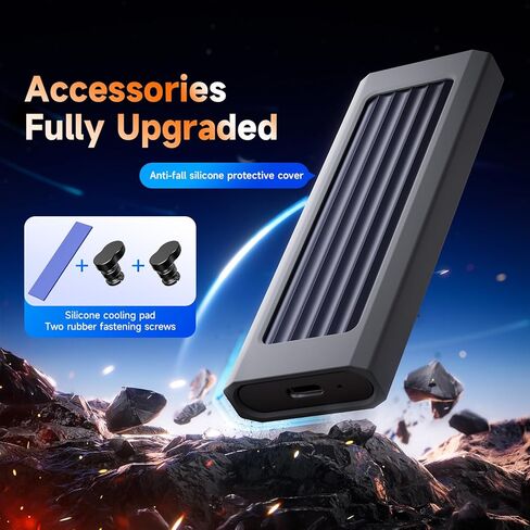 حاوية SSD M.2 NVMe SATA SSD بسرعة 20 جيجابت في الثانية، حاوية خارجية USB 3.2 Gen 2 NVMe SATA خالية من الأدوات، محول M.2 NVMe SSD إلى USB لمحركات SSD 2280/ 2230/ 2242/ 2260، يدعم UASP Trim M وB&M Keys SSD in Saudi Arabia