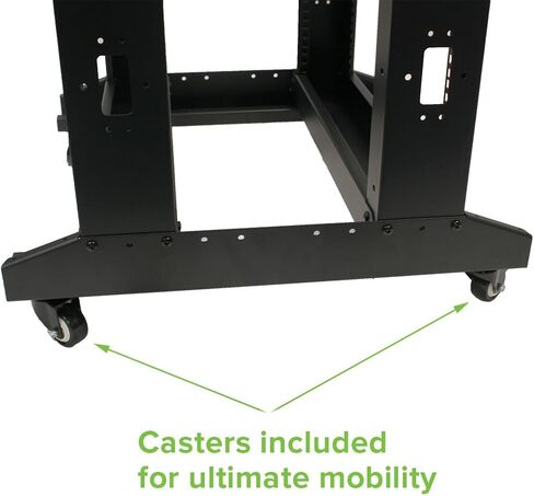 NavePoint 22U 4 Post Server Rack – Open Frame Rack for 19 Inch Equipment, Adjustable Depth 4-Post Network Rack Floor Mount, 22U Server Rack 793lbs Capacity, Black in Saudi Arabia