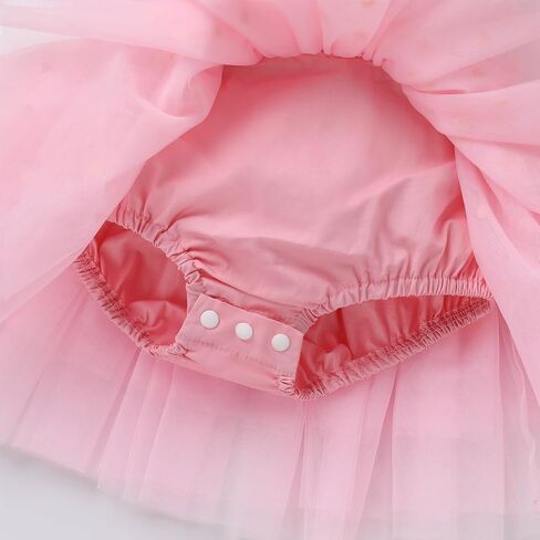 ODASDO Baby Girl First Birthday Cake Smash Outfit Flutter Sleeve Princess Tutu Tulle Romper Dress with Tiara Headband in Saudi Arabia