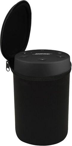 حقيبة حمل مكبر الصوت Linkidea متوافقة مع مكبر صوت Bose SoundLink Revolve Bluetooth مع حافظة صوت محيطي لاسلكية 360 درجة، وحدة تخزين واقية للسفر مع خطاف سلسلة مفاتيح (أسود) in Saudi Arabia