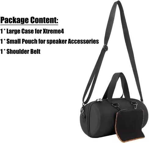 EVA Hard Case for Xtreme 4, Travel Carrying Cover for Xtreme4 Speaker Storage Bag with Small Zipper Pouch and Shoulder Strap (black inner) in Saudi Arabia