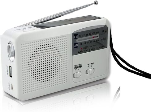 راديو الطوارئ مع الطاقة الشمسية وكرنك اليد، بطارية USB لإعادة شحن راديو FM/AM، مصباح يدوي LED، شاحن الهاتف الخلوي (أخضر) in Kuwait