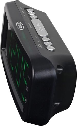 JENSEN JCR-206 Digital AM/FM Dual Alarm Clock Radio, Simple, Sleek Design with Large 1.8" Green LED Display, Aux Input, and Built-in Speaker in Saudi Arabia