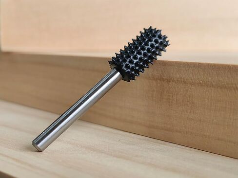 Extreme Spikes Rotary Burr, 1⁄8" Shaft, Very Coarse - Woodworking Attachment for Dremel, Foredom, DeWalt, Milwaukee. Abrasive Tungsten Carbide (Cylindrical Shape) in Saudi Arabia
