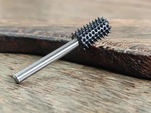 Extreme Spikes Rotary Burr, 1⁄8" Shaft, Very Coarse - Woodworking Attachment for Dremel, Foredom, DeWalt, Milwaukee. Abrasive Tungsten Carbide (Cylindrical Shape) in Saudi Arabia