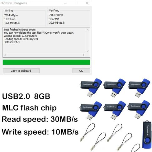 محرك فلاش USB سعة 8 جيجابايت 15 حزمة محرك فلاش USB كبير 8 جيجابايت محرك إبهام 15 حزمة USB2.0 محرك فلاش كبير CupShadow USB (برتقالي) in Kuwait