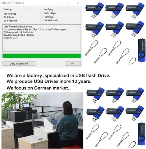 محرك فلاش USB سعة 8 جيجابايت 15 حزمة محرك فلاش USB كبير 8 جيجابايت محرك إبهام 15 حزمة USB2.0 محرك فلاش كبير CupShadow USB (برتقالي) in Kuwait