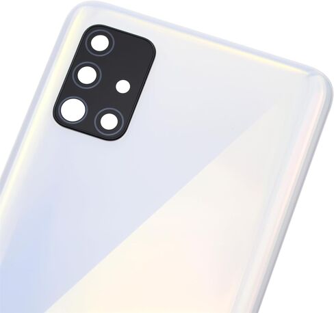 غطاء خلفي بلاستيكي أبيض من Prism Crush بديل لهاتف Samsung Galaxy A51 SM-A515F مع إطار الكاميرا الخلفية وزجاج لاصق مسبقًا ومجموعة أدوات in Saudi Arabia