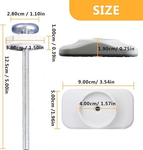 Baby Gate Extender Extention for Baby Gate Replacement Parts of Baby Safety Gates with 4 Pack Threaded Spindle Rods M8 (8MM) and 4 Pack Wall Protector in Saudi Arabia