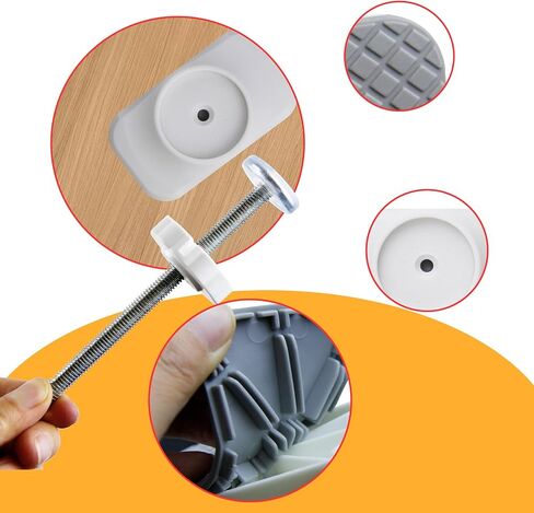 Baby Gate Extender Extention for Baby Gate Replacement Parts of Baby Safety Gates with 4 Pack Threaded Spindle Rods M8 (8MM) and 4 Pack Wall Protector in Saudi Arabia