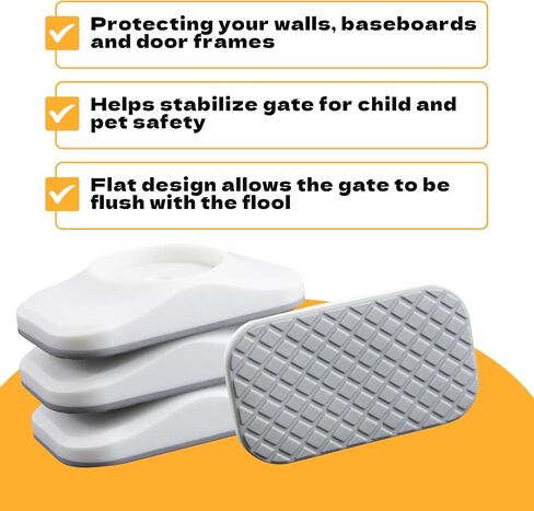 Baby Gate Extender Extention for Baby Gate Replacement Parts of Baby Safety Gates with 4 Pack Threaded Spindle Rods M8 (8MM) and 4 Pack Wall Protector in Saudi Arabia