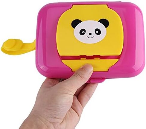 Baby Wipes Dispenser, Porta Face Wipes para Bebes Portatil Travel Wet Wipes Dispenser 2 Pcs Wipes Dispenser Case for Outside and Travel Portable Sealed Wet Tissue Box Suitable for Baby (Rose in Saudi Arabia