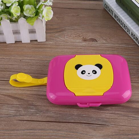 Baby Wipes Dispenser, Porta Face Wipes para Bebes Portatil Travel Wet Wipes Dispenser 2 Pcs Wipes Dispenser Case for Outside and Travel Portable Sealed Wet Tissue Box Suitable for Baby (Rose in Saudi Arabia