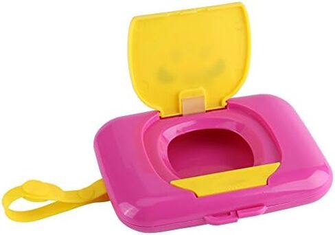 Baby Wipes Dispenser, Porta Face Wipes para Bebes Portatil Travel Wet Wipes Dispenser 2 Pcs Wipes Dispenser Case for Outside and Travel Portable Sealed Wet Tissue Box Suitable for Baby (Rose in Saudi Arabia