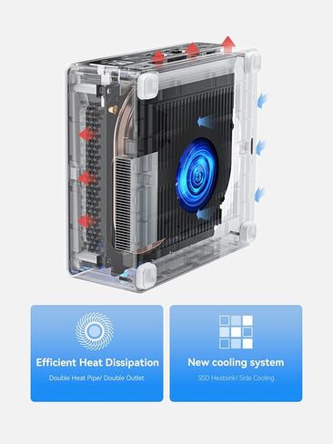 MINISFORUM NPB7 Mini PC الجيل الثالث عشر Core i7-13700H(14C/20T) كمبيوتر صغير 32 جيجابايت من ذاكرة الوصول العشوائي + 1 تيرابايت SSD، محرك أقراص ثابتة قابل للتوسيع، HDMI × 2 + USB4 × 2 مخرجات 8K @ 60 هرتز، كمبيوتر مكتبي مؤهل لرسومات Intel Iris Xe (متجدد) in Saudi Arabia