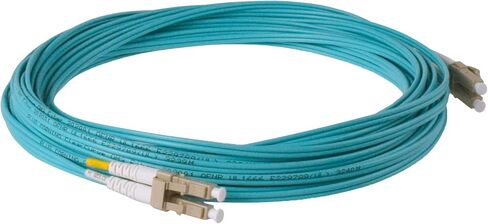 1-Pack 200 Feet Multimode 40G 100G OM4 50/125 Fiber Patch Cable, Duplex LC to LC, Slim Aqua Riser OFNR Cable Jacket in Saudi Arabia