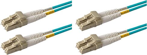 1-Pack 200 Feet Multimode 40G 100G OM4 50/125 Fiber Patch Cable, Duplex LC to LC, Slim Aqua Riser OFNR Cable Jacket in Saudi Arabia