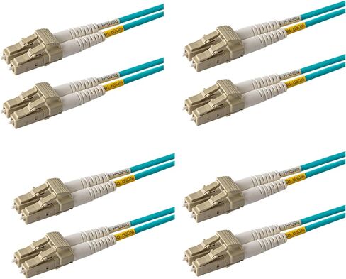 1-Pack 200 Feet Multimode 40G 100G OM4 50/125 Fiber Patch Cable, Duplex LC to LC, Slim Aqua Riser OFNR Cable Jacket in Saudi Arabia