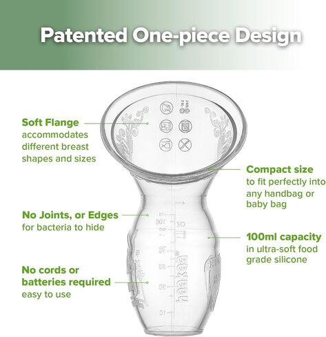 haakaa Manual Breast Pump & Silicone Cap Combo for Nursing Mom (Gray, 4oz. without Base) in Saudi Arabia