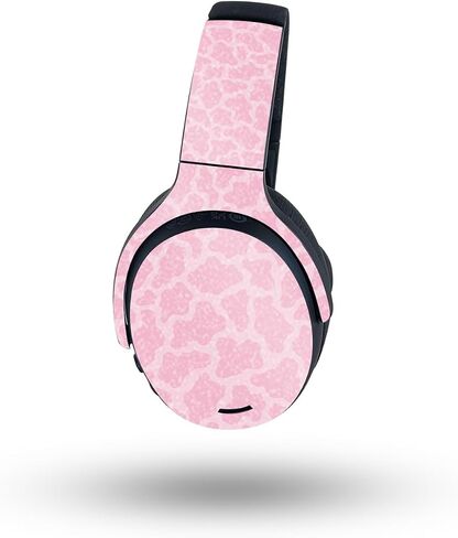 MightySkins Glossy Glitter Skin Compatible with Skullcandy Crusher ANC 2 - Pink Giraffe | Protective, Durable High-Gloss Glitter Finish | Easy to Apply in Saudi Arabia