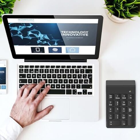 لوحة مفاتيح رقمية بلوتوث: لوحة أرقام رقمية محمولة مكونة من 10 مفاتيح متوافقة مع أجهزة MacBook وChromeBook EliteBook MateBook وأجهزة الكمبيوتر المحمولة والأدوات الأساسية لأدوات مكتب المحاسبين in Kuwait