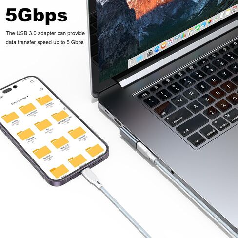 AreMe 90 Degree USB to USB C Adapter 4 Pack, Up and Down Angle, Left and Right Angle Type C Female to A Male Converter Extender for PC, Laptop, USB A Charger, Power Bank and More (Black) in Saudi Arabia
