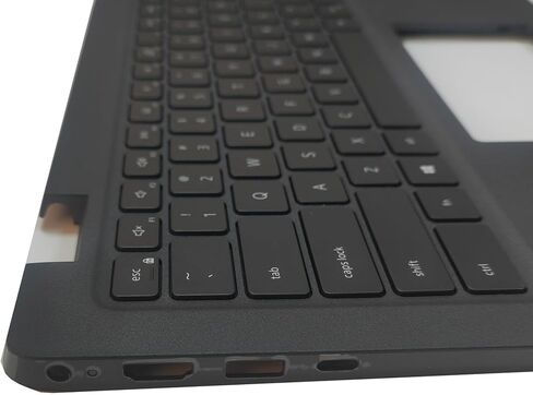 حافظة علوية بديلة لجهاز الكمبيوتر المحمول DELL Latitude 3420 E3420 Series بتصميم أمريكي غير بإضاءة خلفية مجموعة لوحة مفاتيح 4PX9K 04PX9K أسود in Kuwait