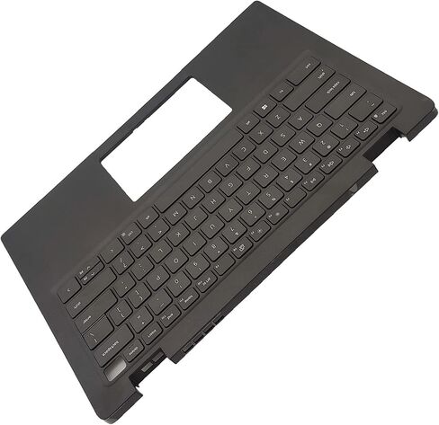 حافظة علوية بديلة لجهاز الكمبيوتر المحمول DELL Latitude 3420 E3420 Series بتصميم أمريكي غير بإضاءة خلفية مجموعة لوحة مفاتيح 4PX9K 04PX9K أسود in Kuwait