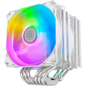 SilverStone Technology Hydrogon D120 ARGB White Dual Tower CPU Cooler for Intel LGA 2066/2011/1700/1200/115x and AMD AM4, SST-HYD120W-ARGB