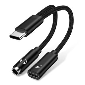 iPhone 15 Headphone Adapter to USB C 60W iPhone 15 Charger Cable Fast Charging Car Wired Type C 3.5mm Aux Jack Dongle Cord for iPhone 15 Pro Max, Samsung Galaxy A14 5G A54 S23 Ultra FE Plus S22 S21